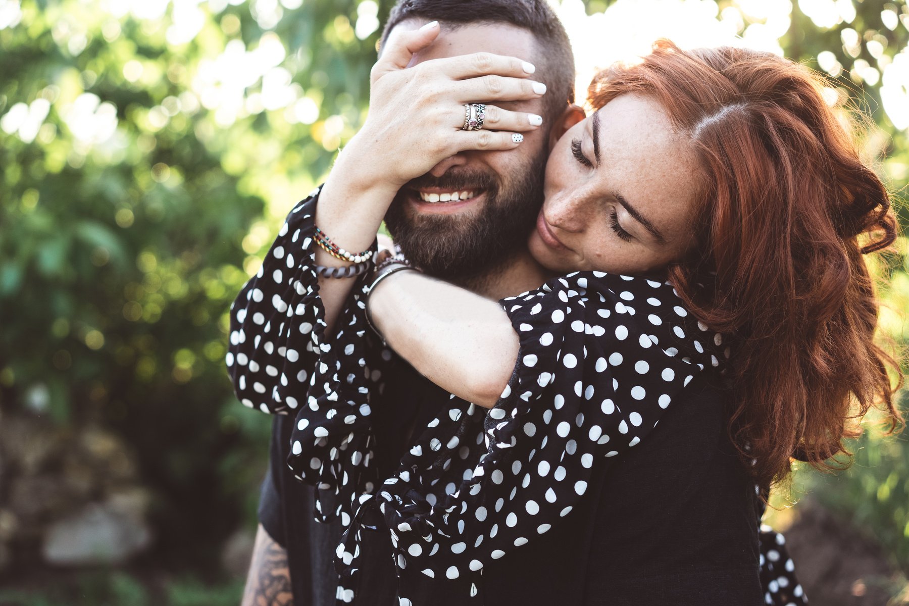 Loving Guy and Girl Posing Together on Camera